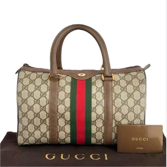 Gucci Handbags - Authenticated Gucci Supreme Web Boston Ophidia Tote Bag Handbag Purse